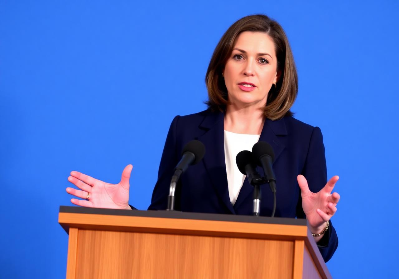 Porte-parole de la plateforme de cashback s’exprimant lors d’une conférence de presse